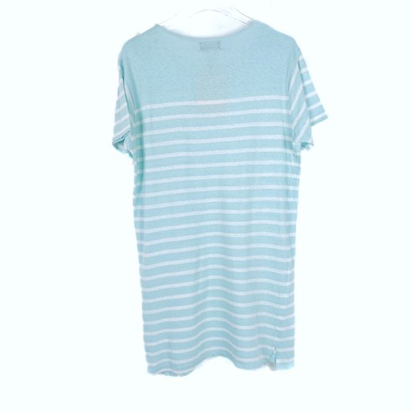 NWT La Ligne New Edie Knit Dress in Pale Blue Ivory Striped Casual Size Small S - Picture 9 of 11